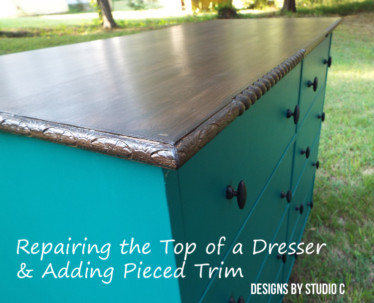 Repair the Top of a Dresser and Add Pieced Trim to the Edges