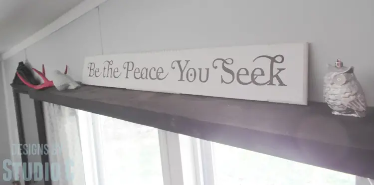 DIY Wall Sign with Scrappy Moulding - On Shelf