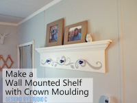 wall mounted shelf crown