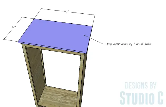 DIY Furniture Plans to Build a Freestanding Open Clothes Wardrobe - Top