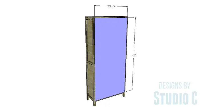 DIY Furniture Plans to Build a Hemnes Inspired Glass Door Cabinet - Back
