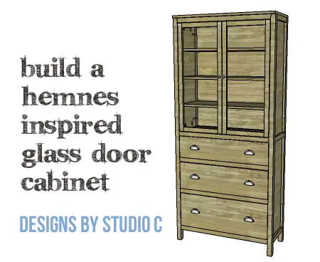 DIY Furniture Plans to Build a Hemnes Inspired Glass Door Cabinet - Copy