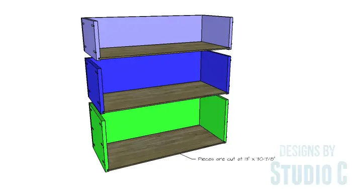 DIY Furniture Plans to Build a Hemnes Inspired Glass Door Cabinet - Drawer Box 3
