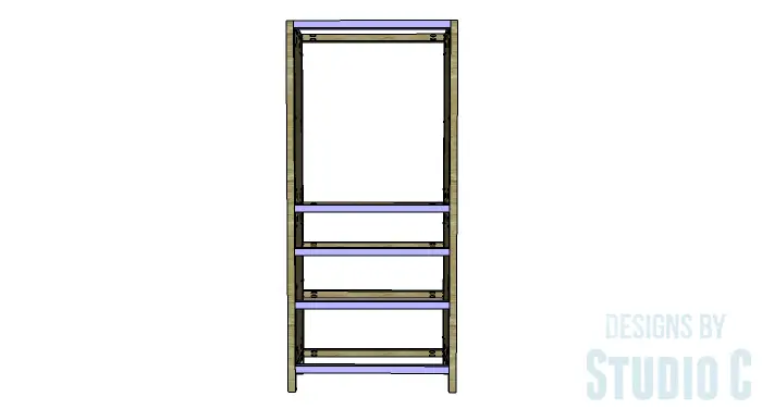 DIY Furniture Plans to Build a Hemnes Inspired Glass Door Cabinet - Front Stretchers