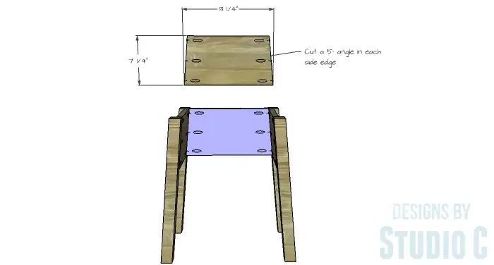 DIY Furniture Plans to Build an IKEA Inspired Selje End Table - Back