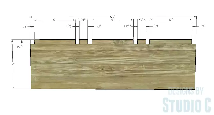 DIY Furniture Plans to Build a Long Chair Bench - Seat 1