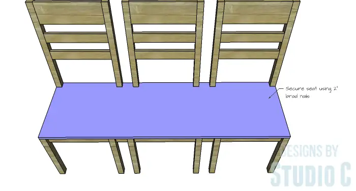 DIY Furniture Plans to Build a Long Chair Bench - Seat 2
