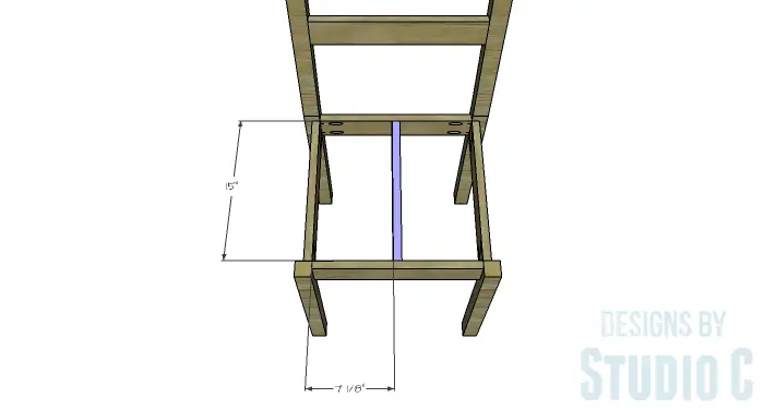 DIY Furniture Plans to Build a Long Chair Bench - Seat Support