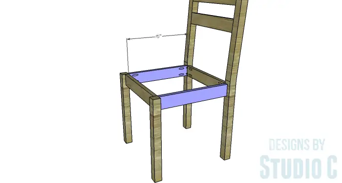DIY Furniture Plans to Build a Long Chair Bench - Side Stretchers