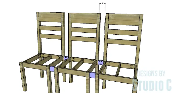 DIY Furniture Plans to Build a Long Chair Bench - Spacers
