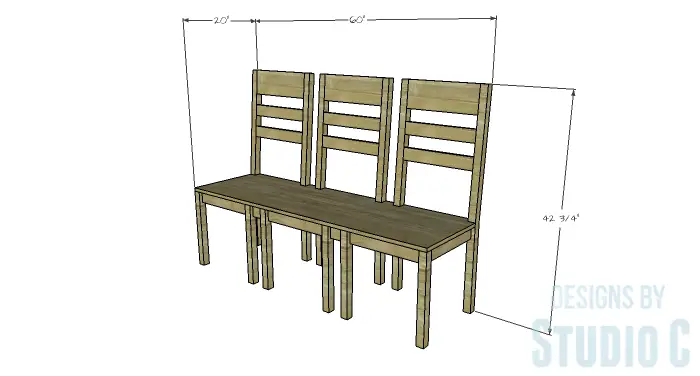 DIY Furniture Plans to Build a Long Chair Bench