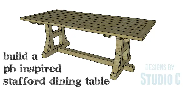 DIY Furniture Plans to Build a PB Inspired Stafford Dining Table - Copy 1