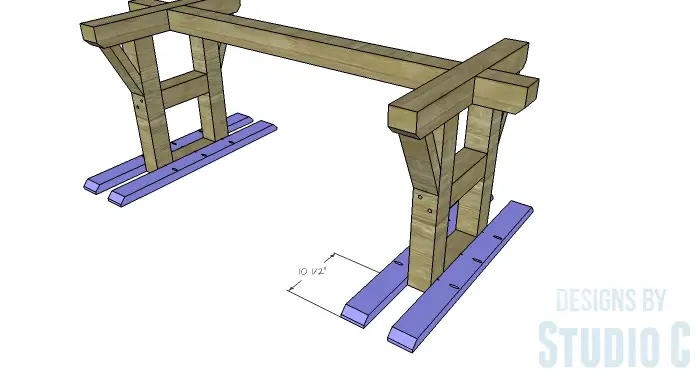 DIY Furniture Plans to Build a PB Inspired Stafford Dining Table - Widthwise Top Supports 2