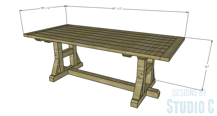 DIY Furniture Plans to Build a PB Inspired Stafford Dining Table