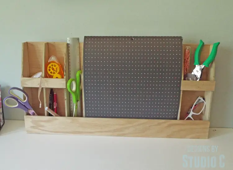 DIY Knock-Off Wood Wall Organizer - with supplies