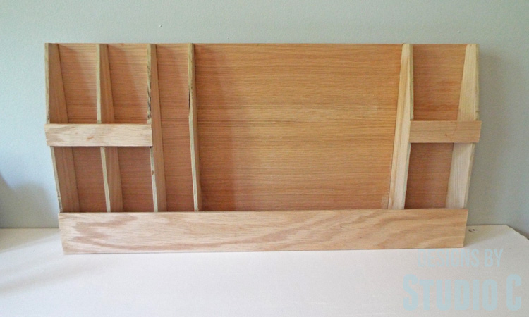 DIY Knock-Off Wood Wall Organizer - completed