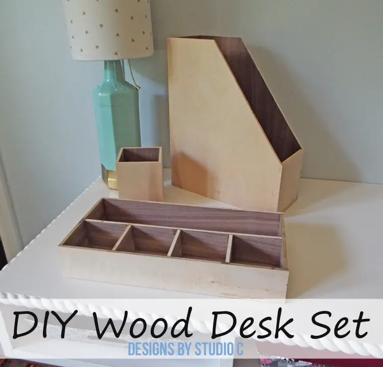 DIY Plans to Make a Wood Desk Set