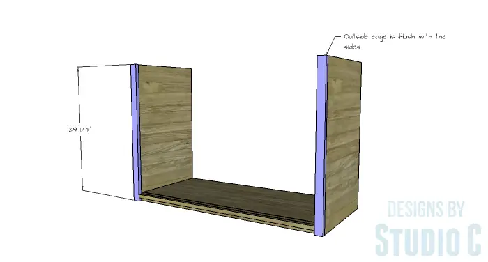 DIY Furniture Plans to Build a Stackable Cabinet - Side Faces