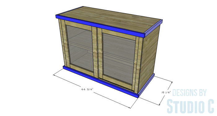 DIY Furniture Plans to Build a Stackable Cabinet - Upper & Lower Trim