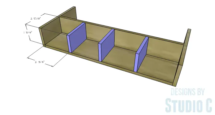 DIY Plans to Make a Wood Desk Set - Organizer Dividers 2