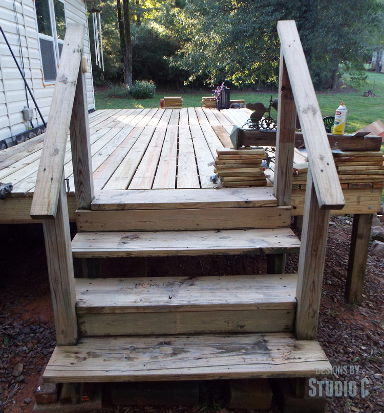 cleaning old treated wood completely clean