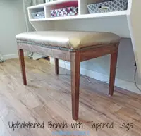 plans build upholstered bench,build tapered legs,build bench tapered legs