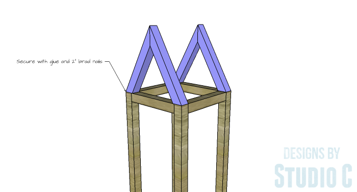 wood-log-holder-peak-completed attached to frame