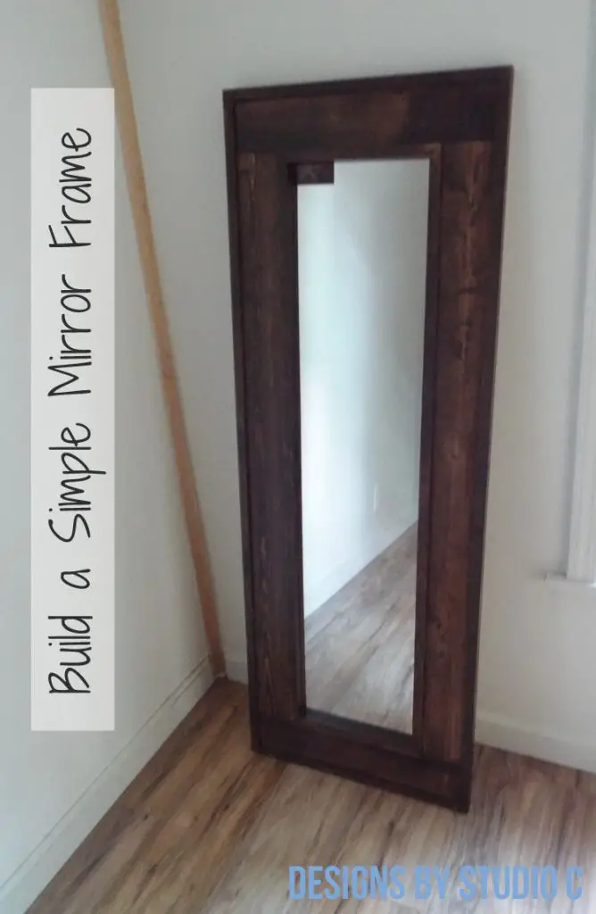 DIY Furniture Plans to Build a Simple Mirror Frame - Completed View