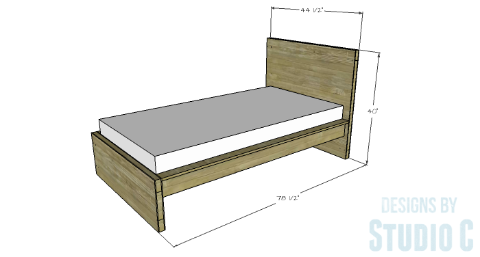 Free Furniture Plans to Build a DIY Ikea Inspired Malm Twin Bed
