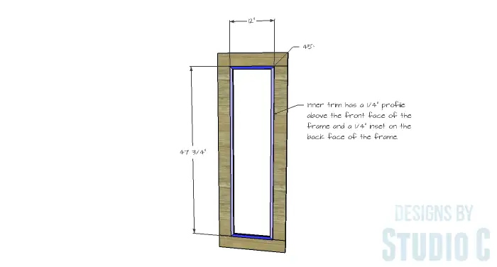DIY Furniture Plans to Build a Simple Mirror Frame -inner-trim