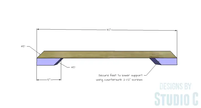 DIY Furniture Plans to Build a Ballard Designs Inspired Tatum Trestle Counter Table-bottom-support