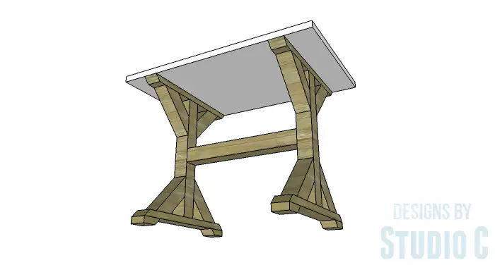 DIY Furniture Plans to Build a Ballard Designs Inspired Tatum Trestle Counter Table-copy-2