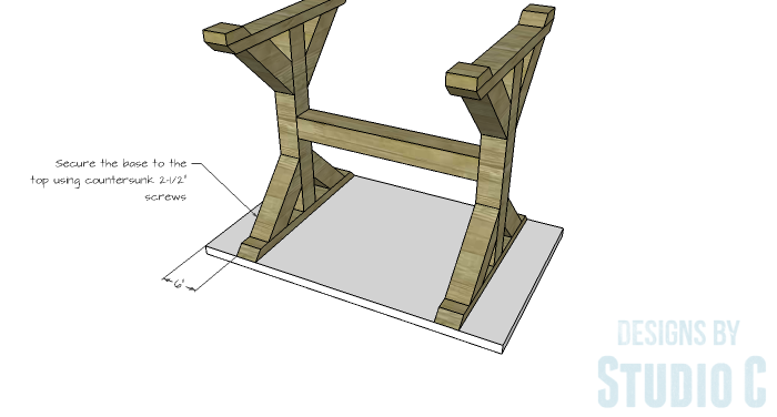 DIY Furniture Plans to Build a Ballard Designs Inspired Tatum Trestle Counter Table-top-2
