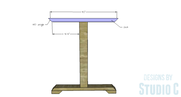 DIY Furniture Plans to Build a Ballard Designs Inspired Tatum Trestle Counter Table-top-support