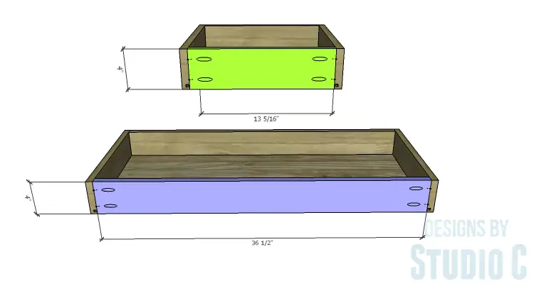 plans to build a dresser with trim drawer box front