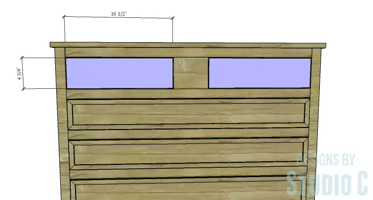 plans to build a dresser with trim upper drawer front