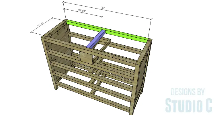 plans to build a dresser with trim rear stretcher