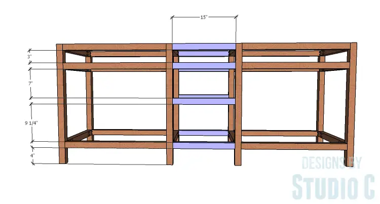 DIY furniture plans to build a Cuszco Console Table_Center Connectors