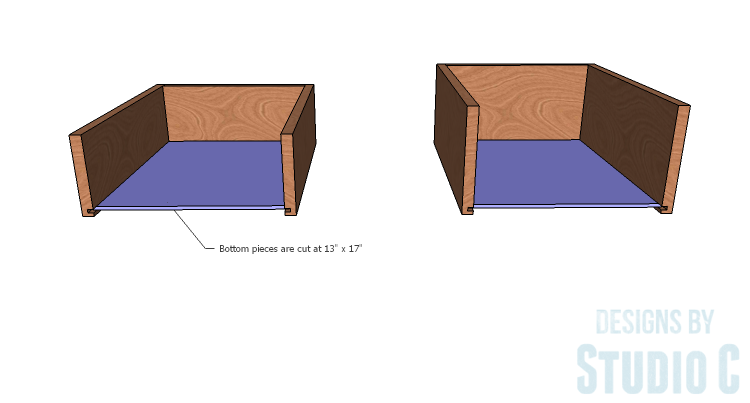 DIY furniture plans to build a Cuszco Console Table_Drawer Box Bottom