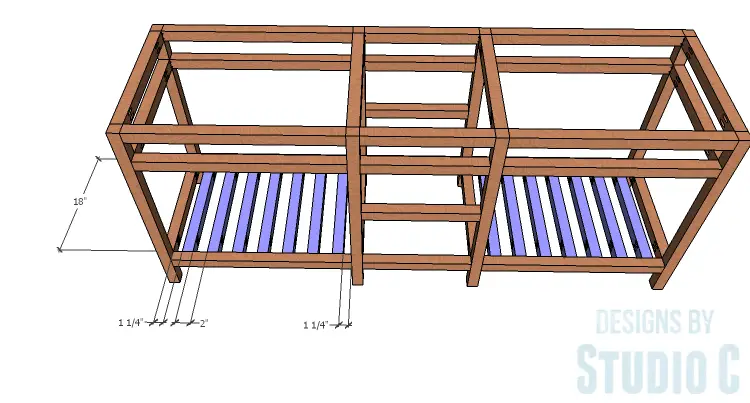 DIY furniture plans to build a Cuszco Console Table_Slats