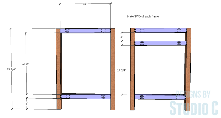 DIY furniture plans to build a Cuszco Console Table_Side Frames