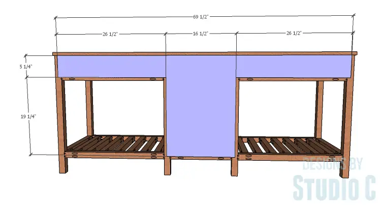 DIY furniture plans to build a Cuszco Console Table_Back