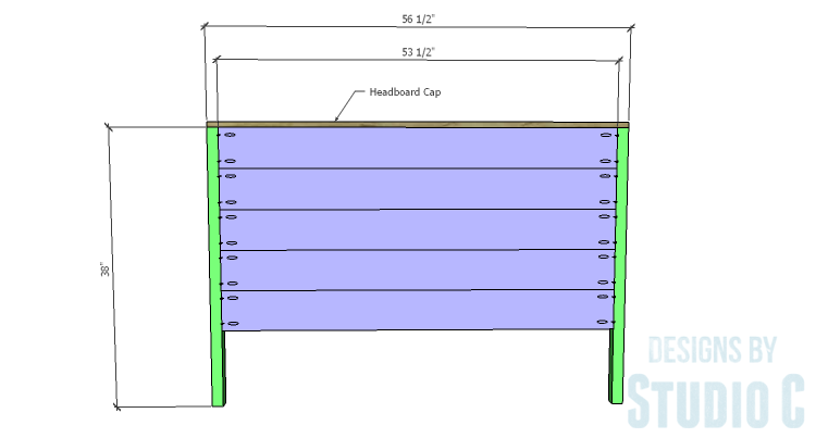 DIY furniture plans to build a Full XL bed_Headboard