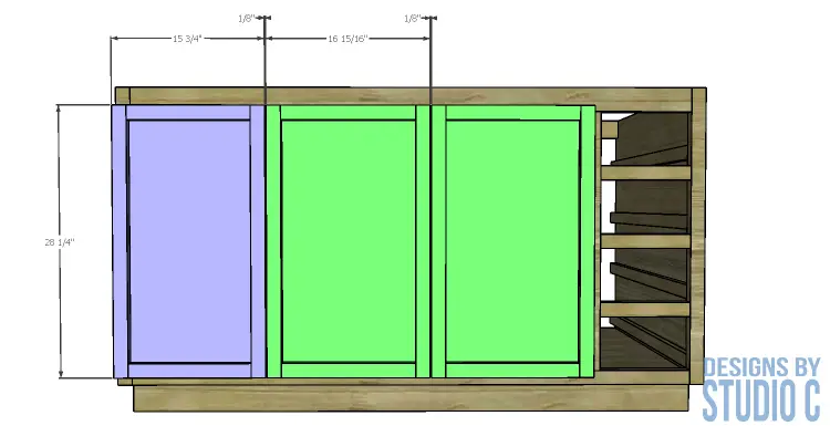 DIY-furniture-plans-build-custom-36-tall-bath-vanity _Door Placement