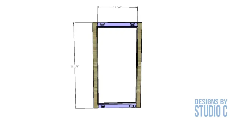 DIY-furniture-plans-build-custom-36-tall-bath-vanity_Hamper Door Frame