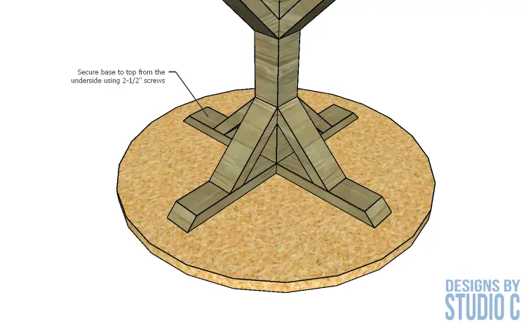 DIY furniture plans build round dining table pedestal base_Top