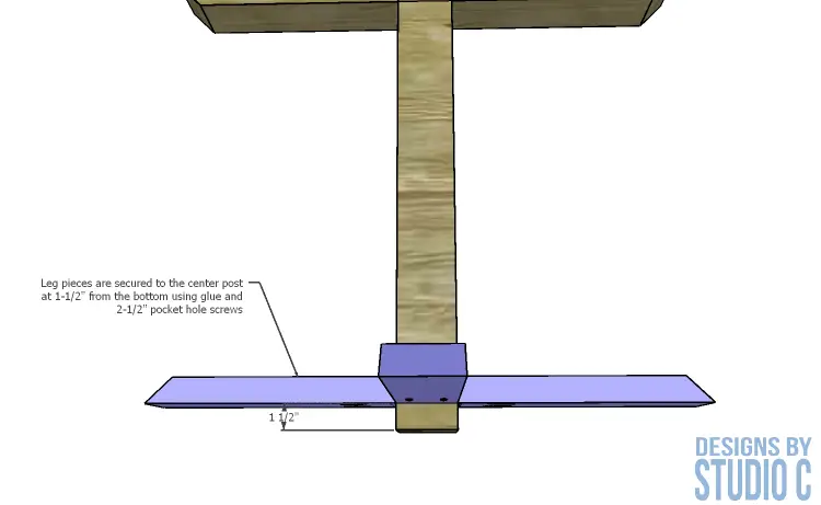 DIY furniture plans build round dining table pedestal base_Legs