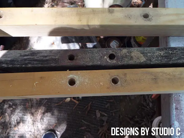 how to make replacement wheelbarrow handles drilling holes for bolts