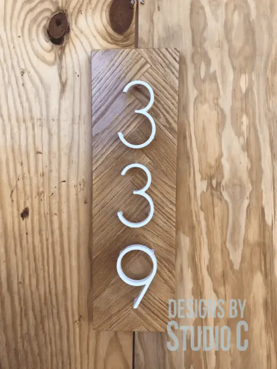 DIY house number address sign_Front View