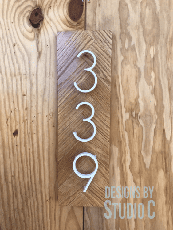 DIY house number address sign_Front View